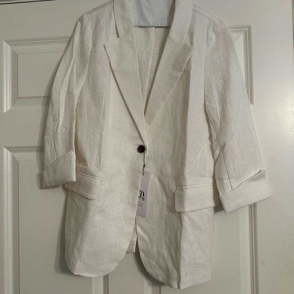White linen blazer size small